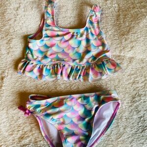 Girls 6x Mermaid Tail print Tankini